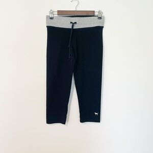 Victoria's Secret Pink Black Cropped Yoga Pants